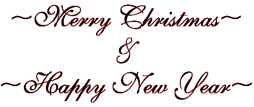 ~Merry Christmas~ and ~Happy New Year~